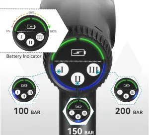 OneVan / Yofidra AKU Elektrický vysokotlakový čistič vapka YOFIDRA tlaková umývačka 200 bar 3500W bezuhlíková elektrická umývačka 6v1 s otočnou sprchou pre batériu MAKITA 18V. Motorček od KAWASAKI Batéria: 2ks batéria