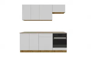 Artstolk Kuchynská linka ISABEL C | 200 cm dub artisan/sivá
