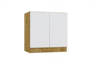 Artstolk Kuchynská linka ISABEL C | 200 cm dub artisan/sivá