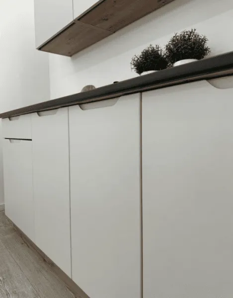 Artstolk Kuchynská linka ISABEL C | 200 cm dub artisan/sivá
