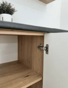 Artstolk Kuchynská linka ISABEL C | 200 cm dub artisan/sivá