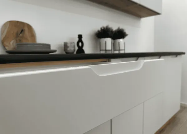 Artstolk Kuchynská linka ISABEL C | 200 cm dub artisan/sivá