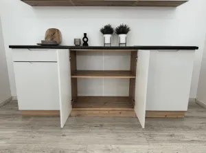 Artstolk Kuchynská linka ISABEL C | 200 cm dub artisan/sivá