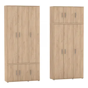 Skriňa, trojdverová, dub artisan, SERVO TYP 2