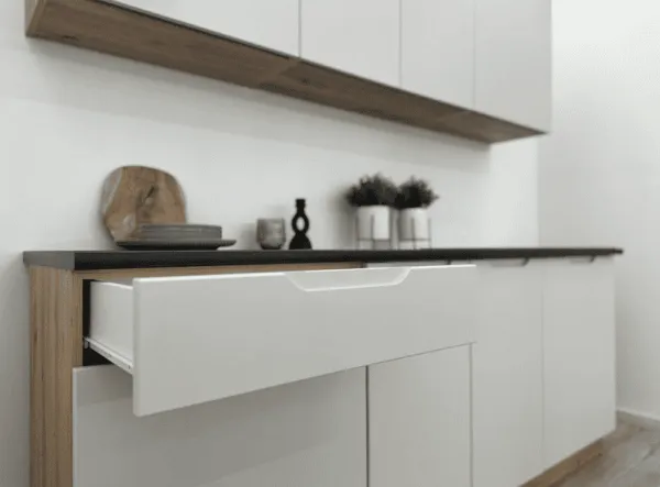 Artstolk Kuchynská linka ISABEL C | 200 cm dub artisan/sivá