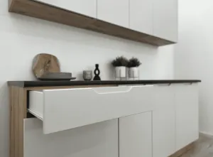 Artstolk Kuchynská linka ISABEL C | 200 cm dub artisan/sivá