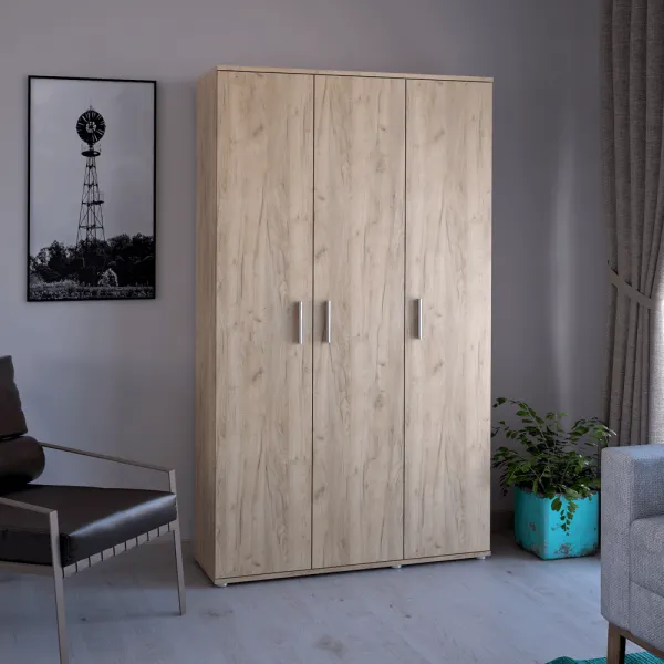 Skriňa, trojdverová, dub artisan, SERVO TYP 2