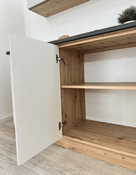 Artstolk Kuchynská linka ISABEL C | 200 cm dub artisan/sivá