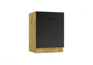 Artstolk Kuchynská linka ISABEL B | 200 cm dub artisan/čierna
