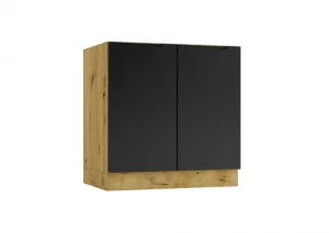 Artstolk Kuchynská linka ISABEL B | 200 cm dub artisan/čierna