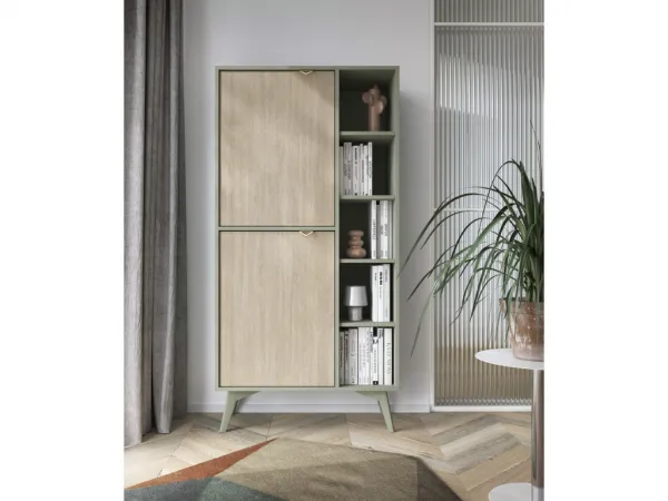ArtPS Regál TIMBER RG80 | béžová/zelená