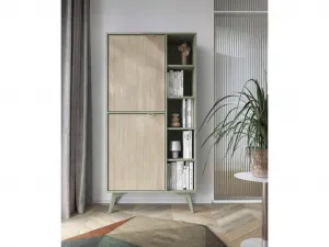 ArtPS Regál TIMBER RG80 | béžová/zelená