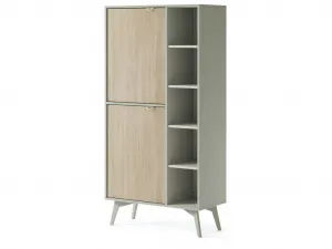 ArtPS Regál TIMBER RG80 | béžová/zelená