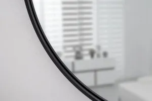 OLSEN SPA - Zrkadlo bez osvetlenia BRANDIS BLACK - Rozmer A - 40 cm, Rozmer C - 80 cm OLNZBRA4080B