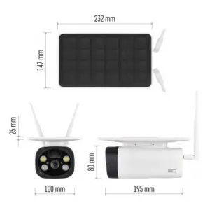 EMOS GoSmart Vonkajšia batériová kamera IP-600 EYE s Wi-Fi a solárnym panelom