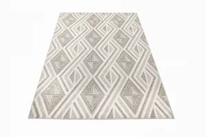 Koberec Angola F914A boho / kosoštvorce, antracitový / sivý