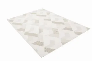 Koberec Kenitra G242A geometrický / trojuholníky, krémový / béžový
