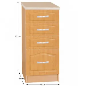 Spodná skrinka šuplíková LORA MDF NEW KLASIK S40SZ4 Tempo Kondela