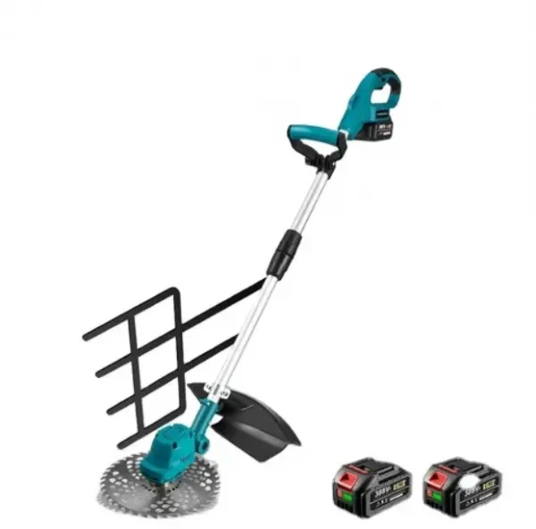 OneVan / Yofidra 4000W Bezuhlíková akumulátorová výsuvná skladacia kosačka na vysokú trávu elektrická kosa vhodná pre batériu Makita 18V Batéria: 2ks batéria