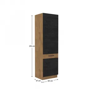Vysoká skrinka VEGA 60 DK-210 2F Tempo Kondela Sivá