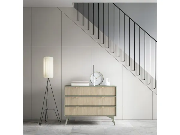 ArtPS Komoda TIMBER KSZ106 | béžová/zelená