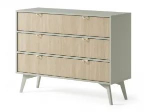 ArtPS Komoda TIMBER KSZ106 | béžová/zelená