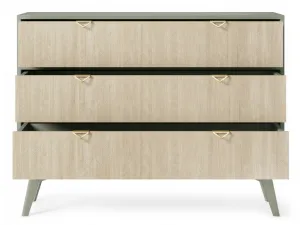 ArtPS Komoda TIMBER KSZ106 | béžová/zelená
