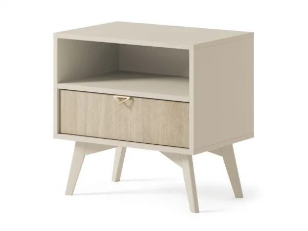 ArtPS Nočný stolík TIMBER S54 | béžová