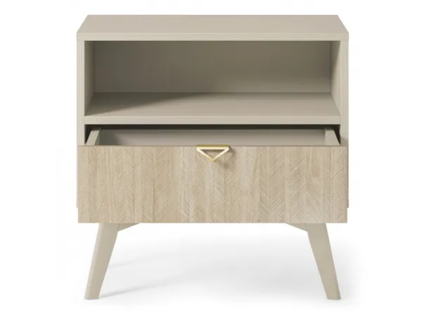 ArtPS Nočný stolík TIMBER S54 | béžová