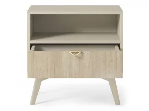 ArtPS Nočný stolík TIMBER S54 | béžová
