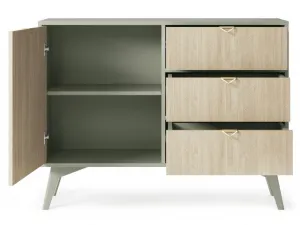 ArtPS Komoda TIMBER KSZD106 | béžová/zelená