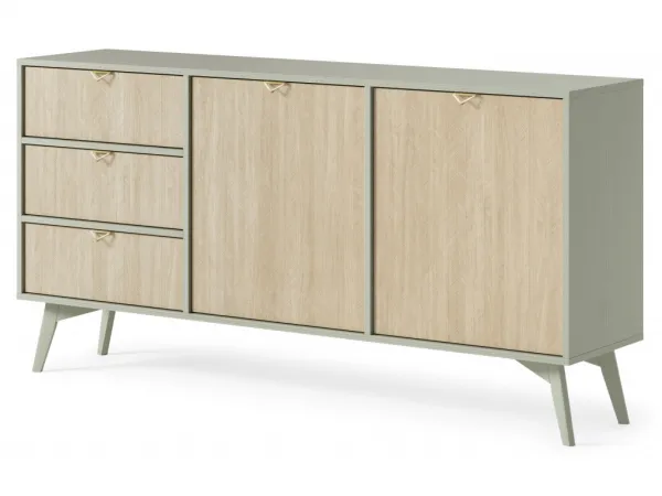 ArtPS Komoda TIMBER KSZ158 | béžová/zelená