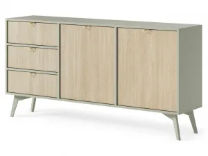 ArtPS Komoda TIMBER KSZ158 | béžová/zelená