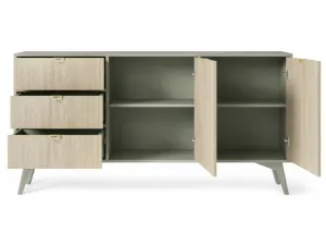 ArtPS Komoda TIMBER KSZ158 | béžová/zelená