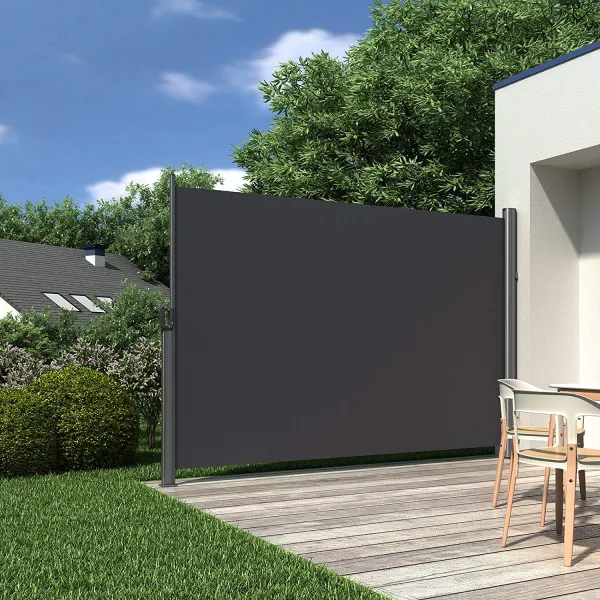 SONGMICS Boční markýza 160x350 cm kouřově šedá