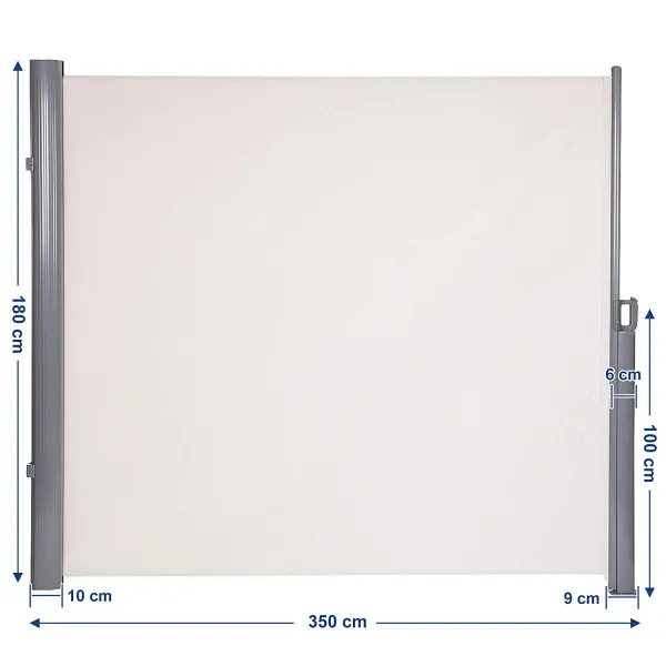 SONGMICS Bočná markíza 180x350 cm béžová