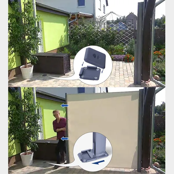 SONGMICS Bočná markíza 180x350 cm béžová