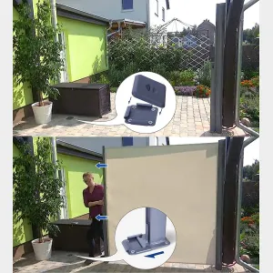 SONGMICS Bočná markíza 180x350 cm béžová