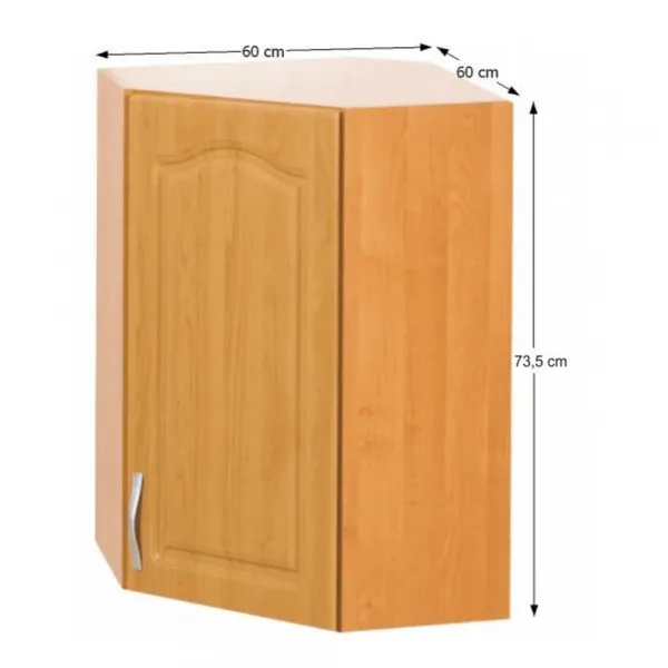 Horná skrinka rohová LORA MDF NEW KLASIK W60/60 Tempo Kondela Pravé