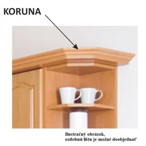 Horná skrinka rohová LORA MDF NEW KLASIK W60/60 Tempo Kondela Pravé