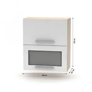 Kuchynská linka NOVA PLUS 240 Tempo Kondela Biela / dub sonoma