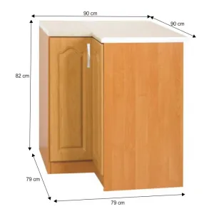 Spodná skrinka rohová LORA MDF NEW KLASIK S90 / 90 Tempo Kondela Pravé