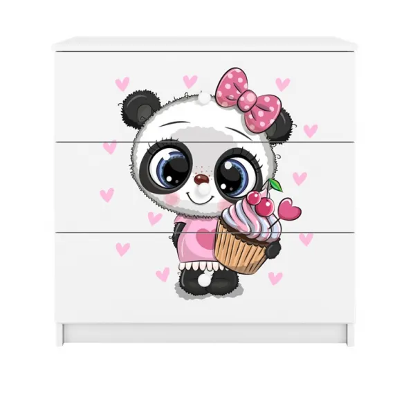 Kocot kids Detská komoda BABYDREAMS Panda biela