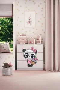 Kocot kids Detská komoda BABYDREAMS Panda biela