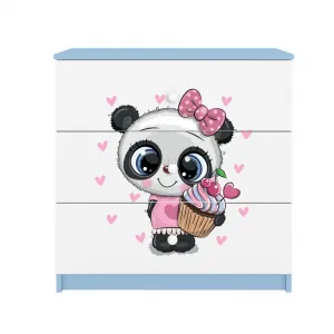 Kocot kids Detská komoda BABYDREAMS Panda modrá