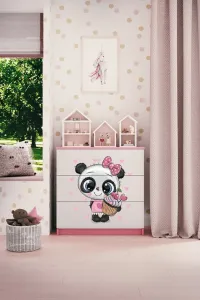 Kocot kids Detská komoda BABYDREAMS Panda ružová