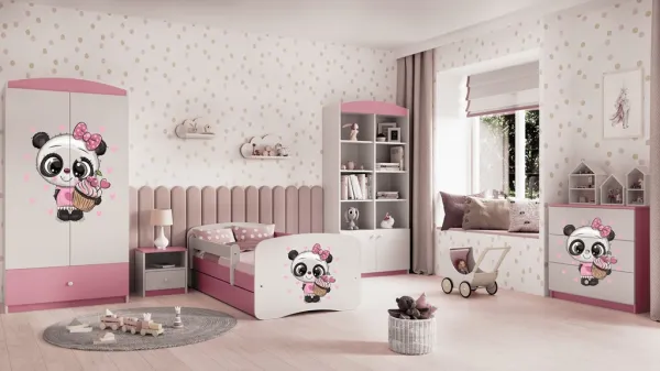 Kocot kids Detská komoda BABYDREAMS Panda ružová