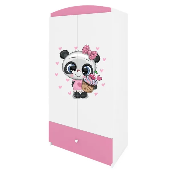 Kocot kids Detská šatníková skriňa BABYDREAMS Panda ružová