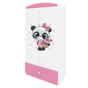Kocot kids Detská šatníková skriňa BABYDREAMS Panda ružová