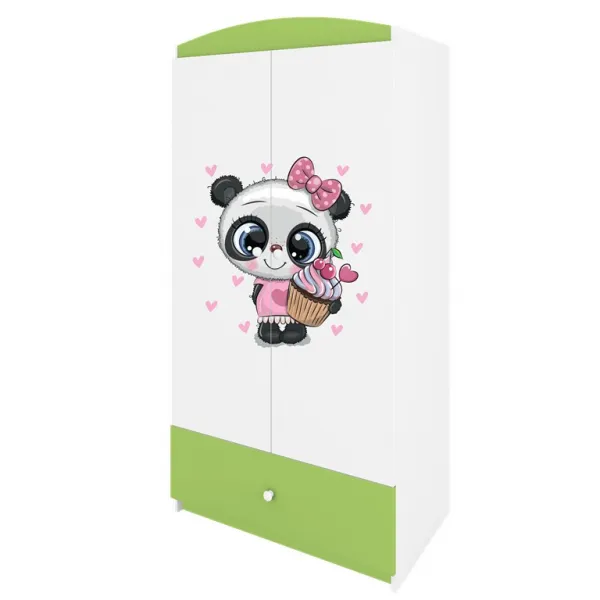 Kocot kids Detská šatníková skriňa BABYDREAMS Panda zelená